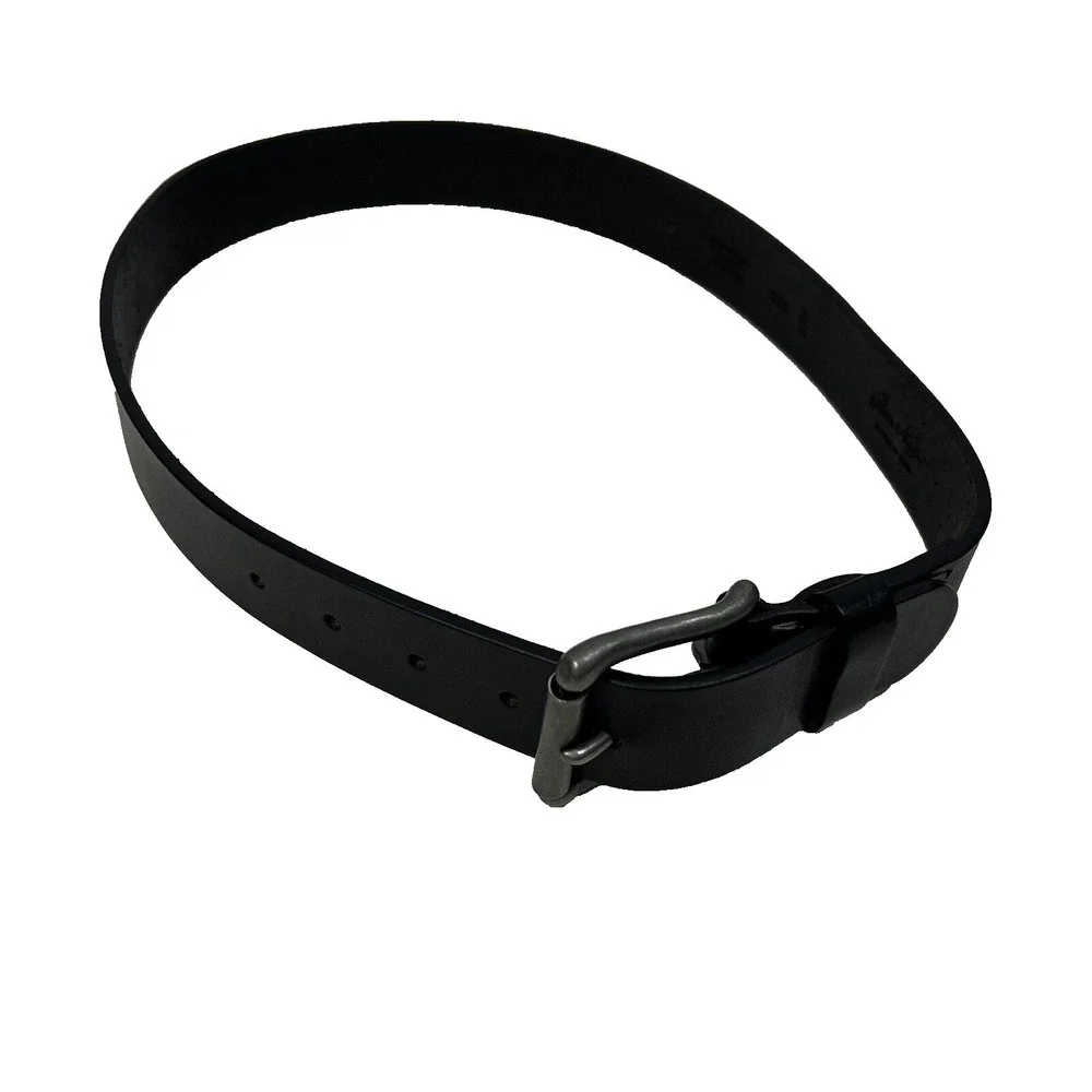 Peter Nappi Black Leather Mens Single Prong Belt‎ Mens Size 30/75